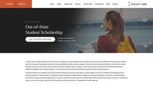 Out-of-State Student Scholarship