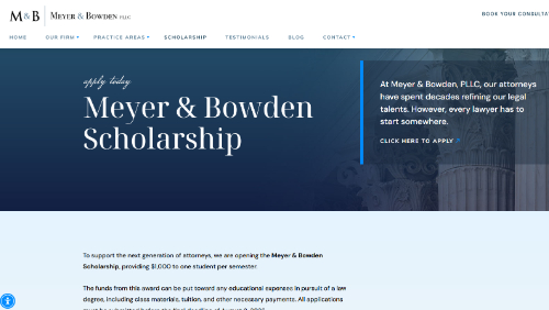 Meyer & Bowden Scholarship