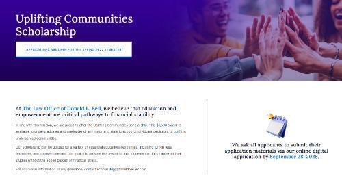 Uplifting Communities Scholarship