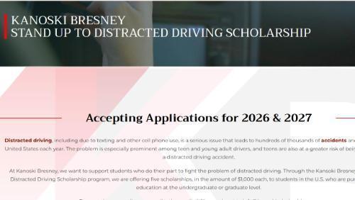 Stand Up To Distracted Driving Scholarship